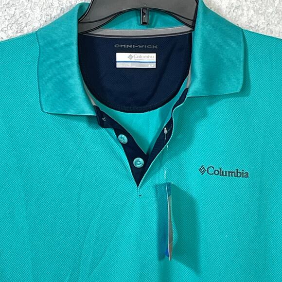 Columbia Men's Utilizer Polo Shirt - Bright Aqua Small - Picture 2 of 7